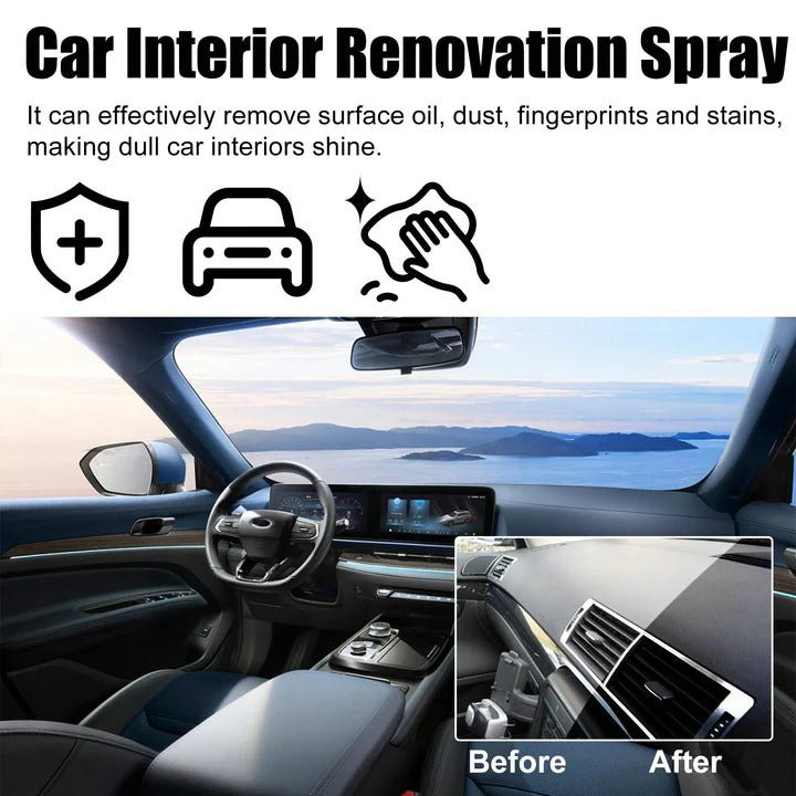 Kit de spray eficaz para limpiar el salpicadero del coche