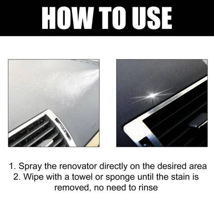 Kit de spray eficaz para limpiar el salpicadero del coche