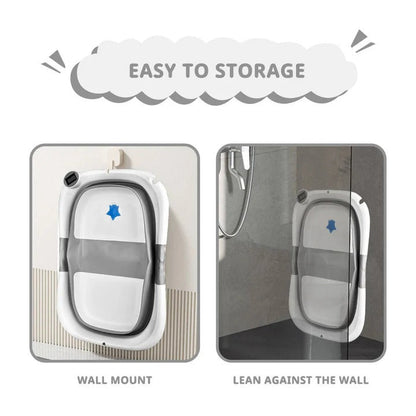 Bañera portátil para bebé con termómetro