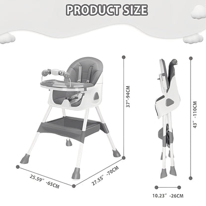 Sillita portátil para bebés con estructura metálica duradera