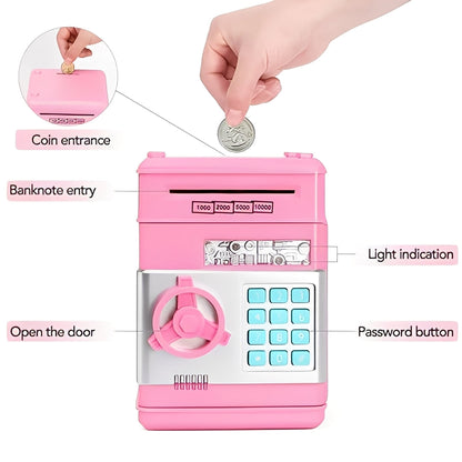 Hucha digital segura para niños con cerradura