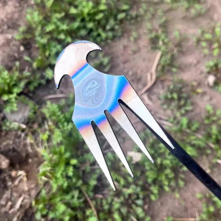 Extractor de malas hierbas fácil para jardín con 4 garras de metal