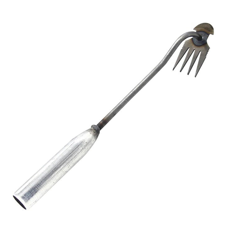 Extractor de malas hierbas fácil para jardín con 4 garras de metal