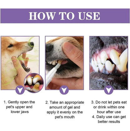 Gel dental natural para perros para dientes y encías sanas