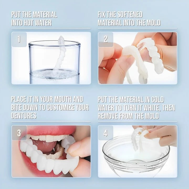 Carillas de Quita y Pon Easy Fit para Dientes Superiores e Inferiores