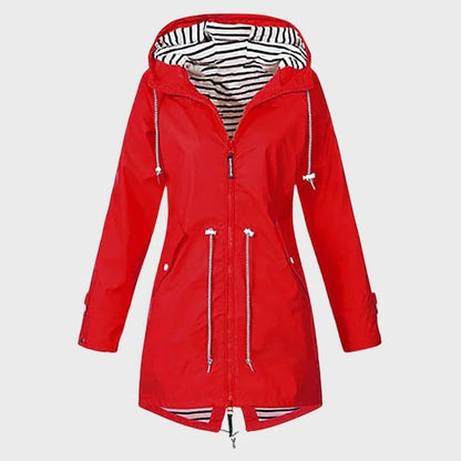 Waterproof Ladies Windbreaker with Adjustable Hood - Ortekor
