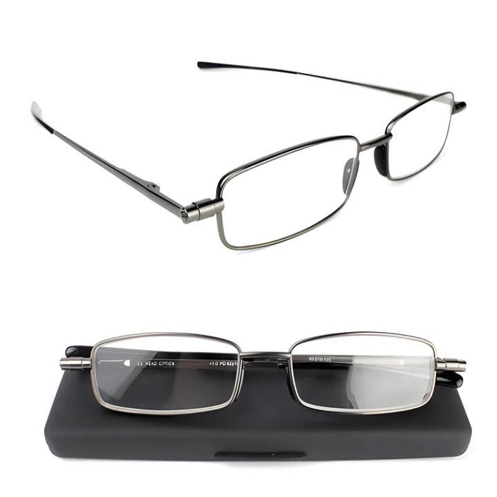 Gafas de lectura compactas con montura metálica
