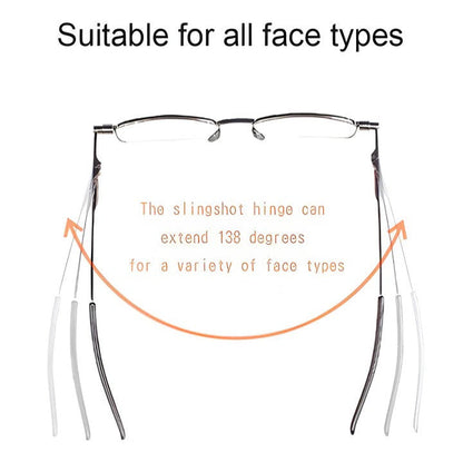 Gafas de lectura compactas con montura metálica