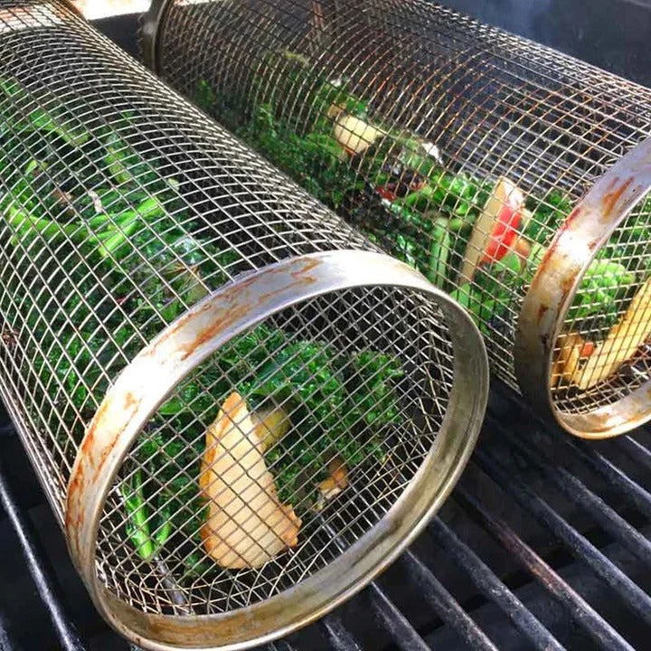Cesta para Asar a la Parrilla Easy Turn con Rotación de 360°