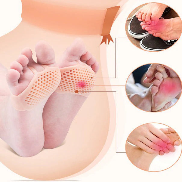 Almohadillas de gel cómodas para los dedos del pie, paquete de 2