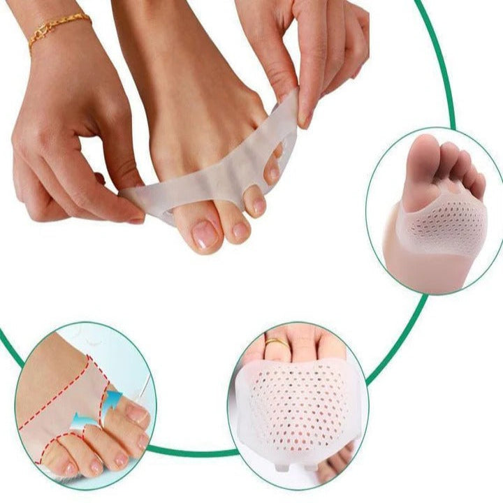 Almohadillas de gel cómodas para los dedos del pie, paquete de 2