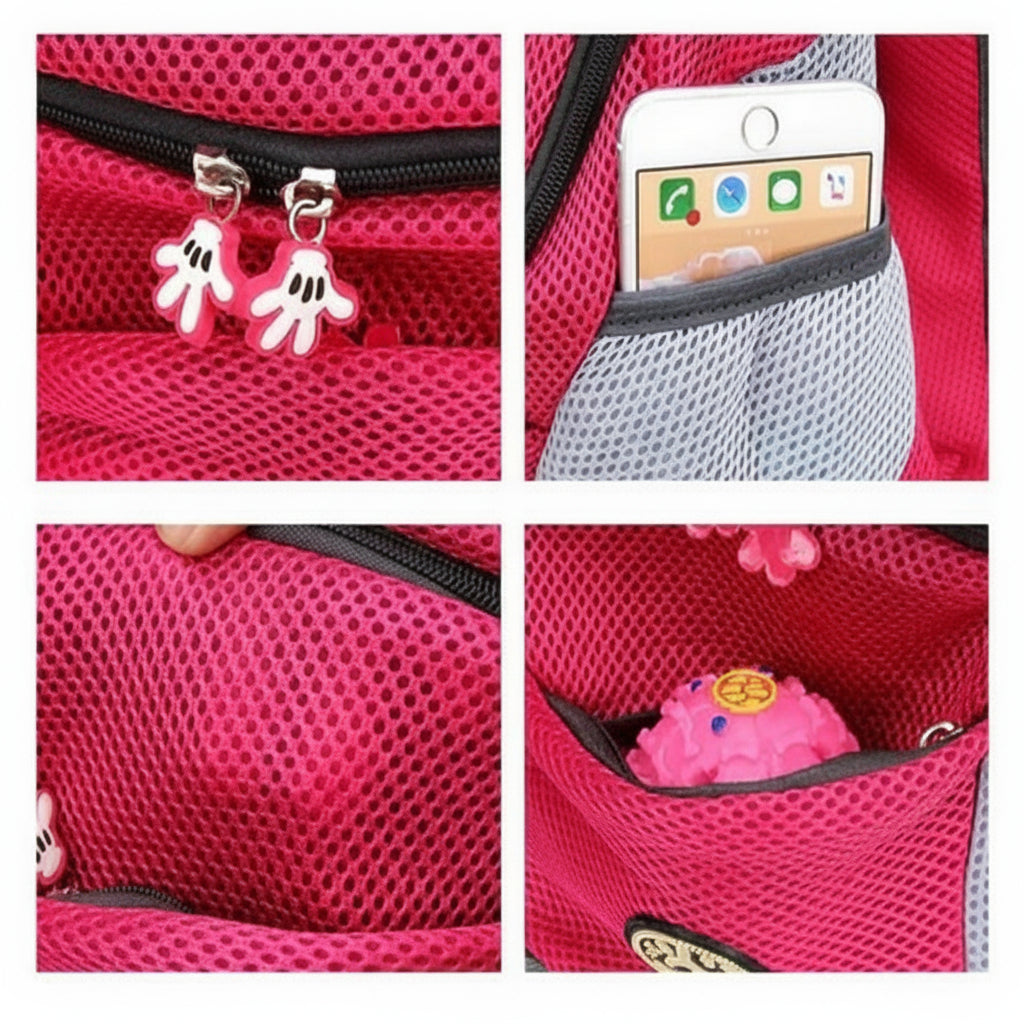 Transportín de peluche para mascotas con correas cómodas