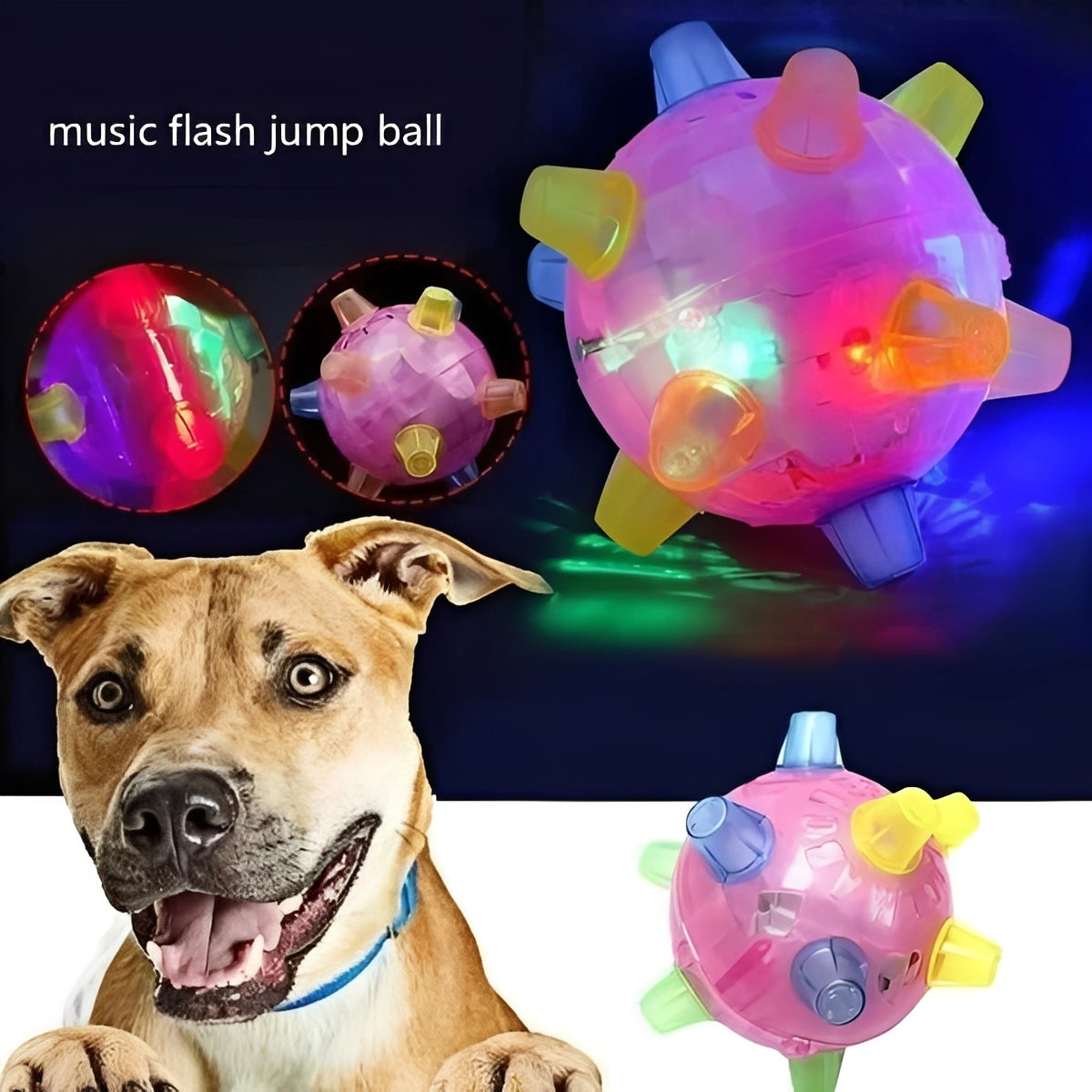Divertido juguete interactivo de pelota rebotadora para perros