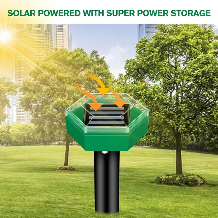 Ahuyentador de Plagas para Exteriores con Estacas Solares, Paquete de 4
