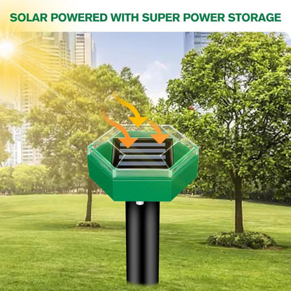Ahuyentador de Plagas para Exteriores con Estacas Solares, Paquete de 4