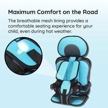 Asiento elevador de coche para niños con arnés de seguridad