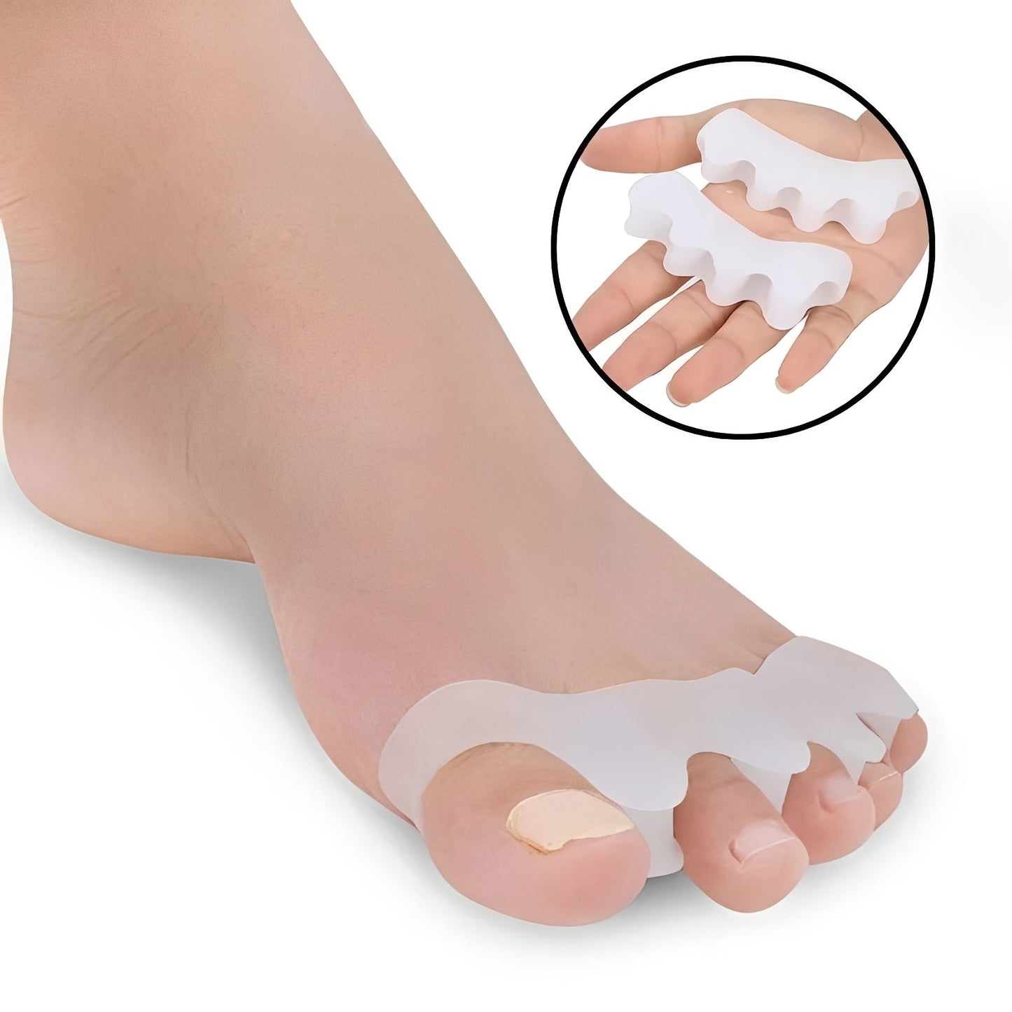 Separador de dedos y soporte de arco cómodos para zapatos