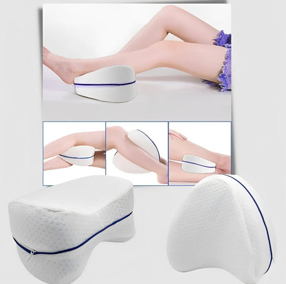 Almohada de rodilla anatómica para el apoyo y la comodidad de quienes duermen de lado