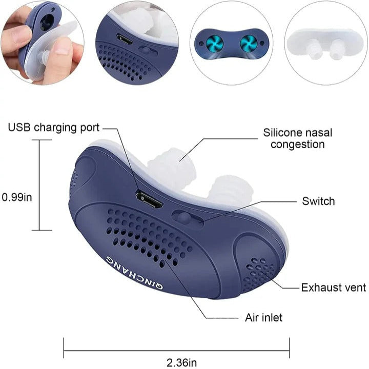Purificador de aire nocturno inalámbrico con alimentación portátil