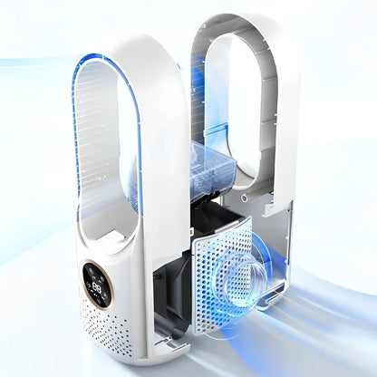 Enfriador de aire evaporativo compacto sin aspas