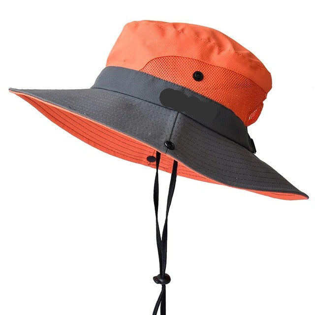 Sombrero de verano ligero de ala ancha con correa ajustable
