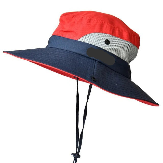 Sombrero de verano ligero de ala ancha con correa ajustable