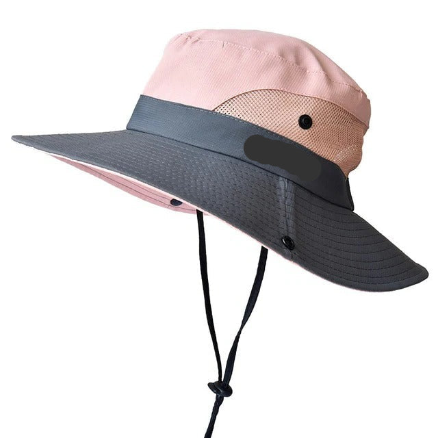 Sombrero de verano ligero de ala ancha con correa ajustable