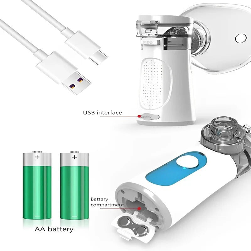 Nebulizador de Viaje Compacto con 2 Ajustes de Nebulización