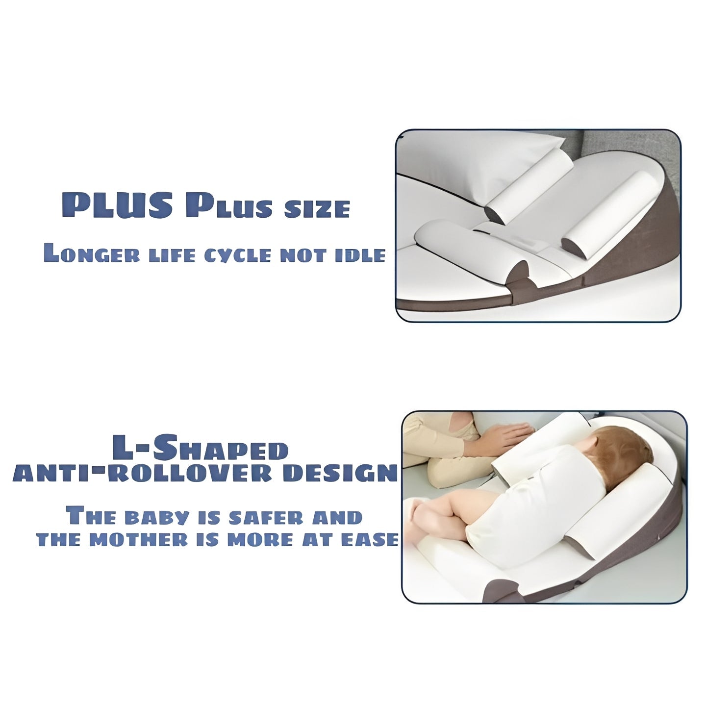 Almohada de soporte para bebés con funda extraíble