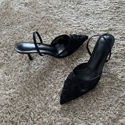 Elegantes sandalias destalonadas para mujer
