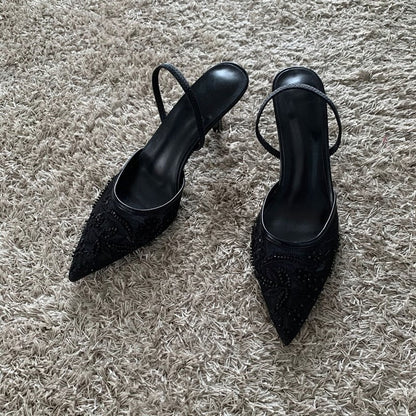 Elegantes sandalias destalonadas para mujer