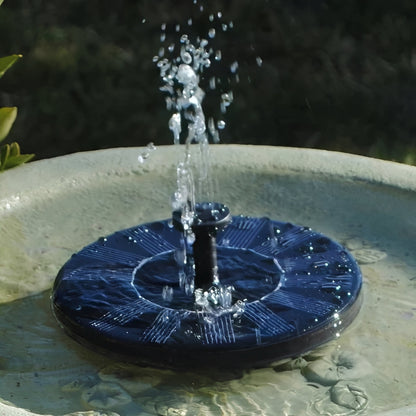 Fuente de agua solar para estanques y pájaros al aire libre
