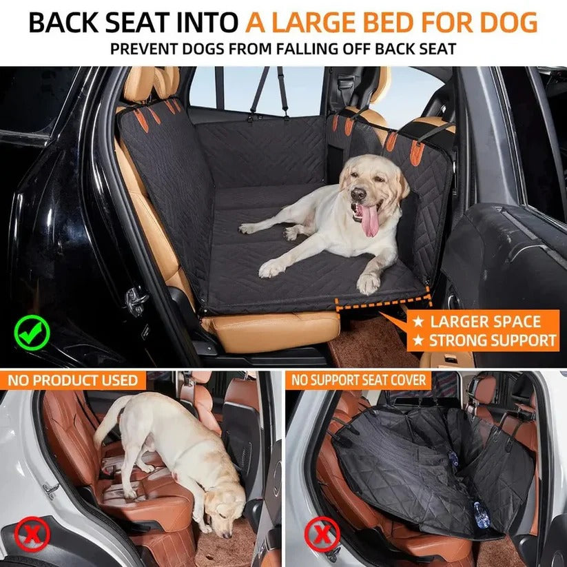 Extensor de asiento de coche para mascotas con base antideslizante y fondo resistente