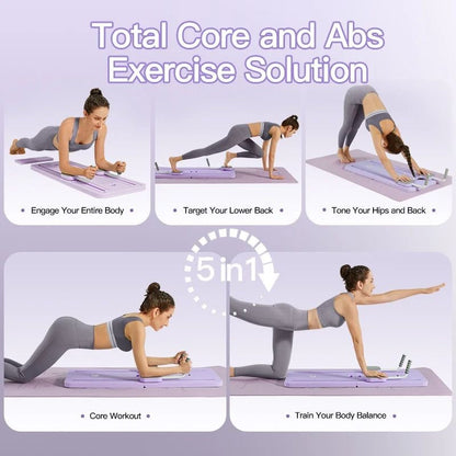 Tabla de ejercicios de core para casa con temporizador y correas