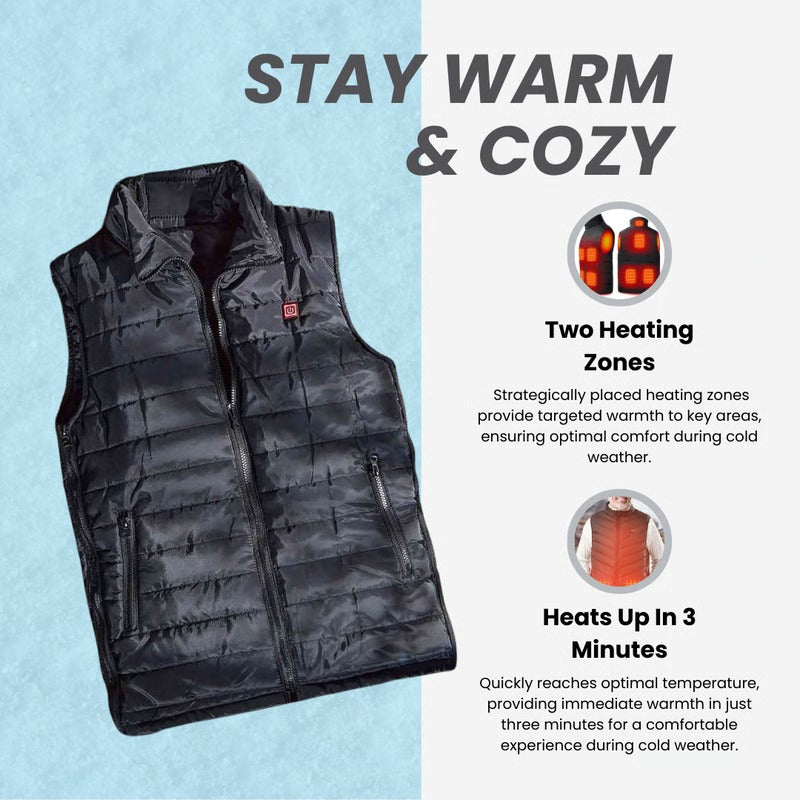 Chaqueta impermeable cálida con malla y configuración de calor ajustable