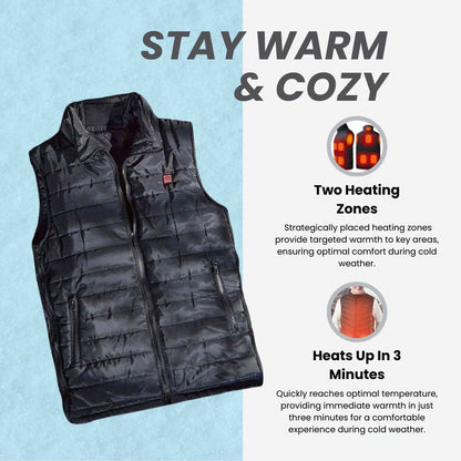 Chaqueta impermeable cálida con malla y configuración de calor ajustable