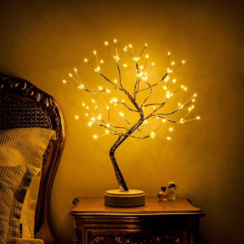 Lámpara de Mesa de Madera Acogedora con Luz LED Blanca Suave