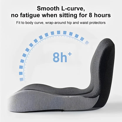 Cómodo cojín de asiento con soporte lumbar y espuma viscoelástica