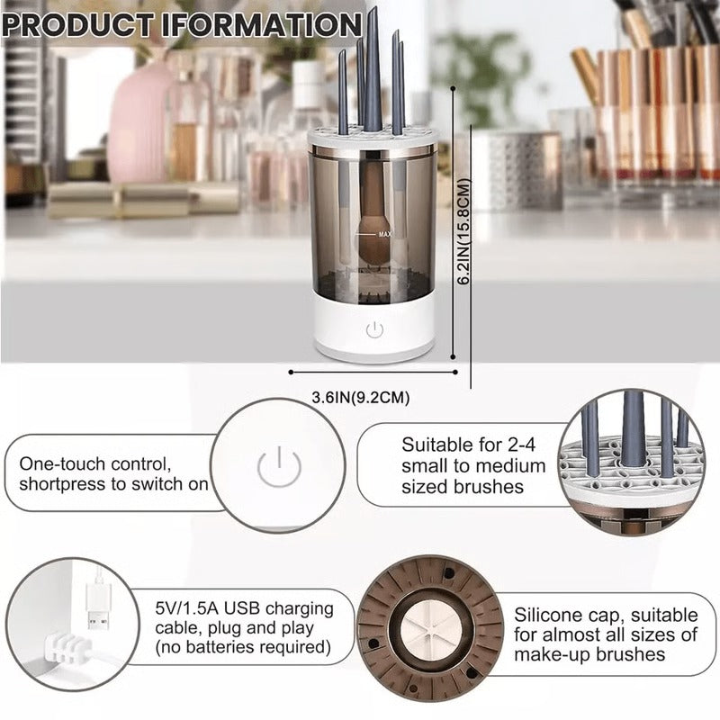 Limpiador fácil de brochas de maquillaje con herramienta de limpieza avanzada