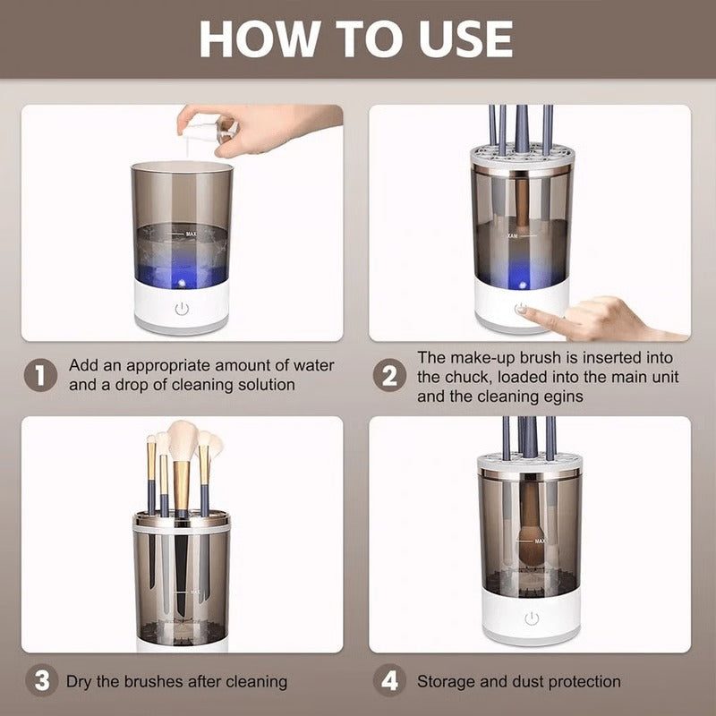 Limpiador fácil de brochas de maquillaje con herramienta de limpieza avanzada