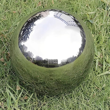 Adornos de bola de jardín de espejo metálico para decoración exterior