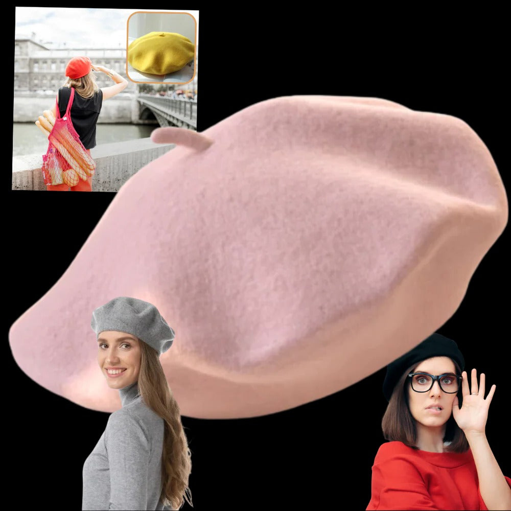 Soft Woolen Beret Hat for Women and Girls - Ortekor