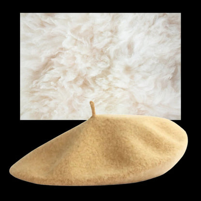 Gorro de boina de lana suave para mujeres y niñas