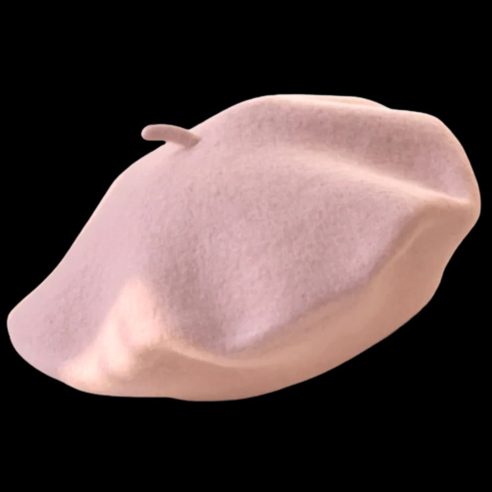 Gorro de boina de lana suave para mujeres y niñas