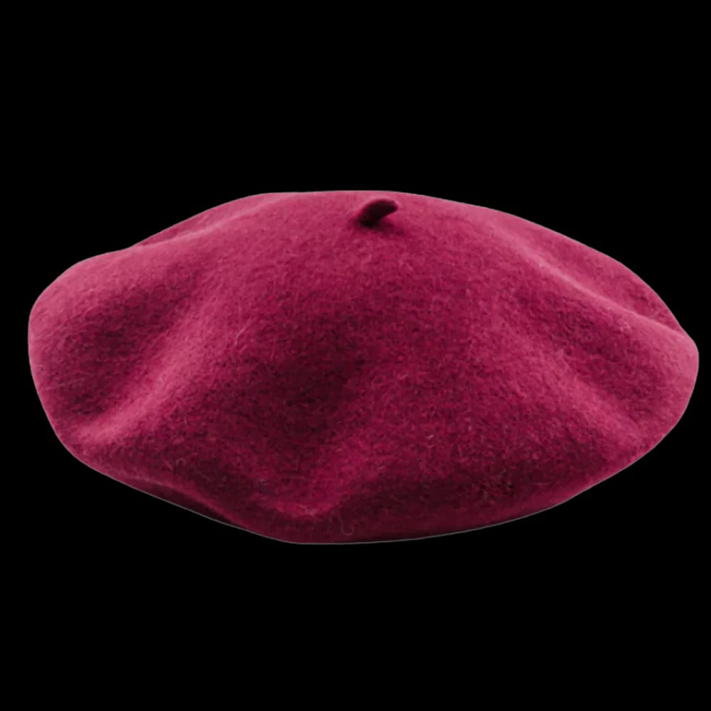 Gorro de boina de lana suave para mujeres y niñas