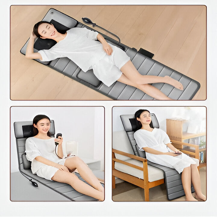 Manta de masaje relajante con calor y ajustes ajustables