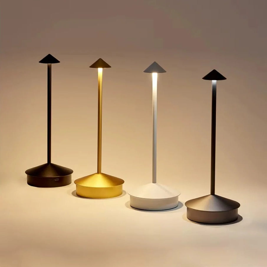 Lámpara de mesa LED portátil con control táctil recargable por USB