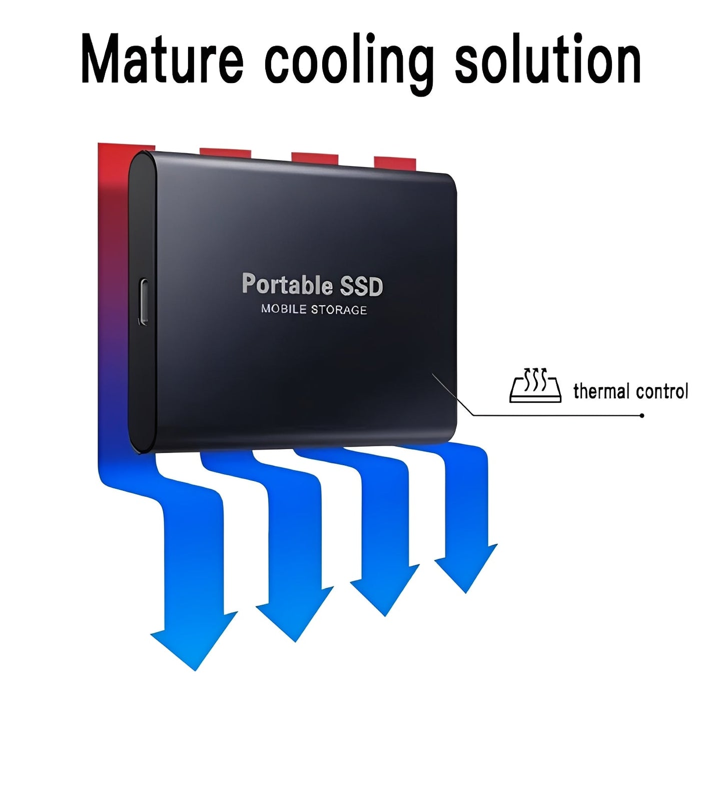 Disco duro SSD externo USB 3.1 compacto con carcasa metálica