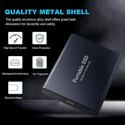 Disco duro SSD externo USB 3.1 compacto con carcasa metálica