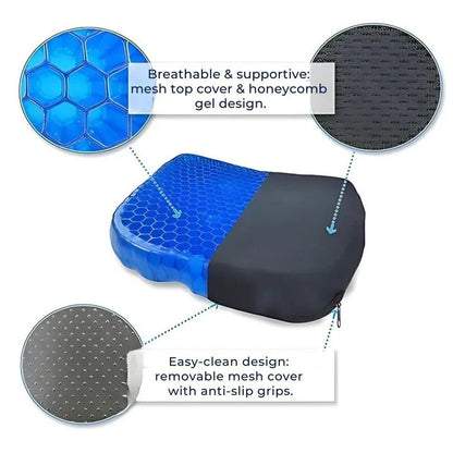 Almohadilla de gel cómoda para el asiento para soporte lumbar